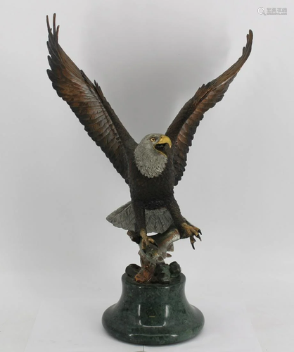 C. Cantrell Signed Bronze Eagle 