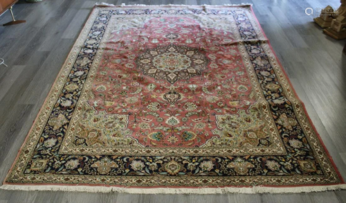 Vintage And Finely Hand Woven Carpet.