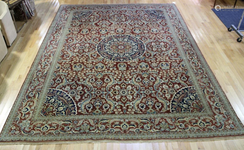 Vintage And Finely Hand Woven Roomsize Carpet.