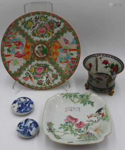 Grouping of Chinese Porcelain and Enamel.