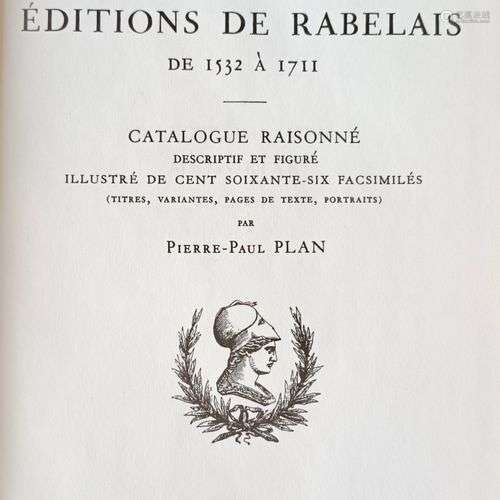 PLAN (Pierre-Paul) Bibliographie Rabelaisienne - LES EDITION...