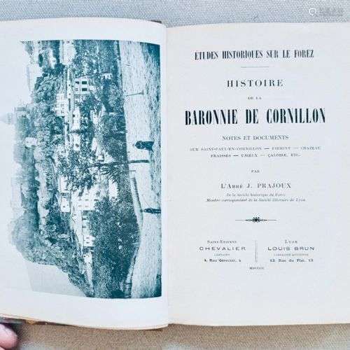 PRAJOUX (J.) Histoire de la Baronnie de Cornillon. Notes et ...
