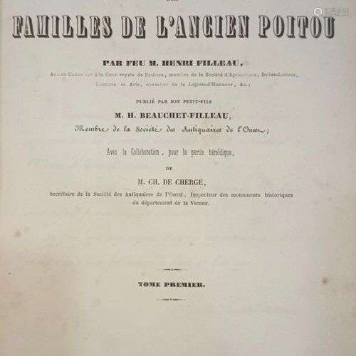 FILLEAU (Henri) Dictionnaire historique et généalogique des ...