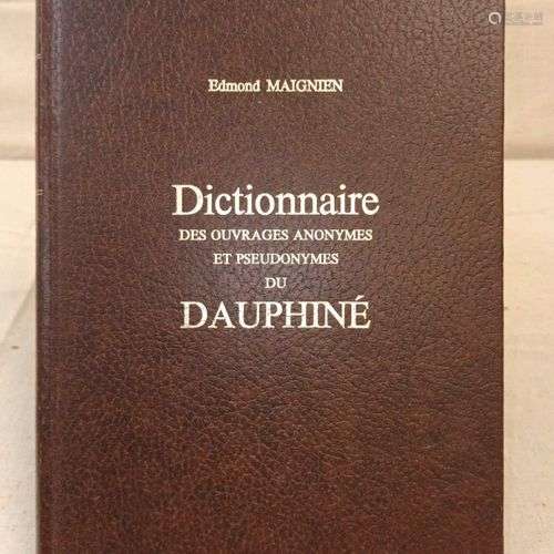 MAIGNIEN (Edmond). Dictionnaire des ouvrages anonymes et pse...