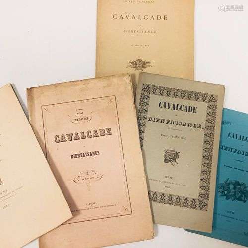 [CAVALCADES]. Ensemble très rare de 5 plaquettes in-8 [Vienn...