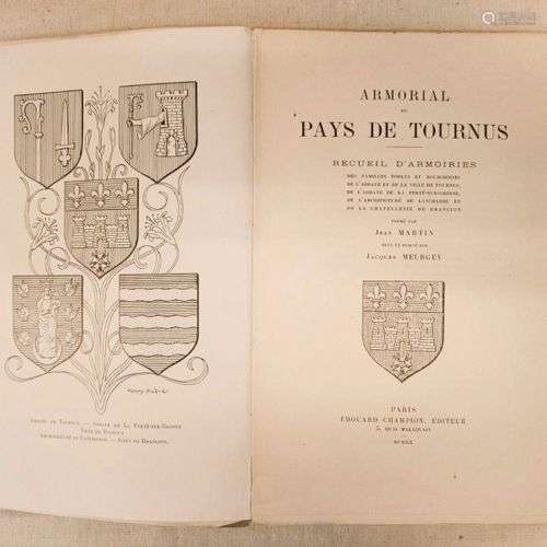 MARTIN (Jean) et Jacques MEURGEY. Armorial du Pays de Tournu...