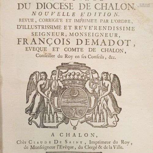 CHALON SUR SAONE - Rituel à l'usage du Diocèse de Chalon. A ...