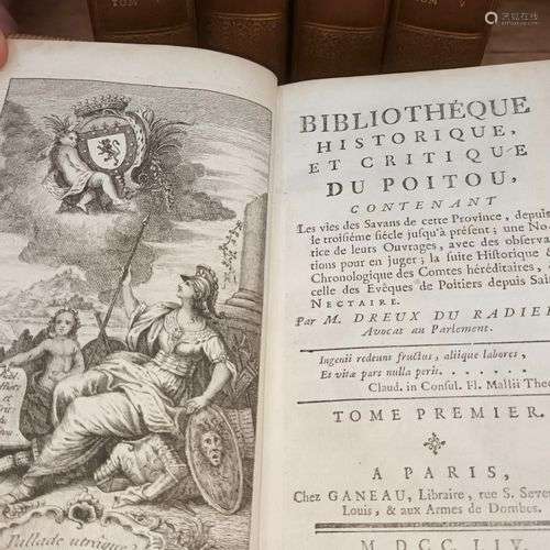 DREUX DU RADIER. Jean-François.Bibliothèque historique et cr...