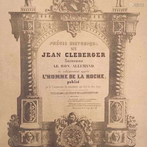 MARNAS (Jean). Précis Historique sur Jean Cléberger surnommé...