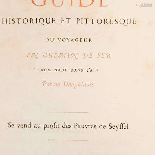 QUINSONAS (Comte Emmanuel de). De Lyon à Seyssel. Guide hist...