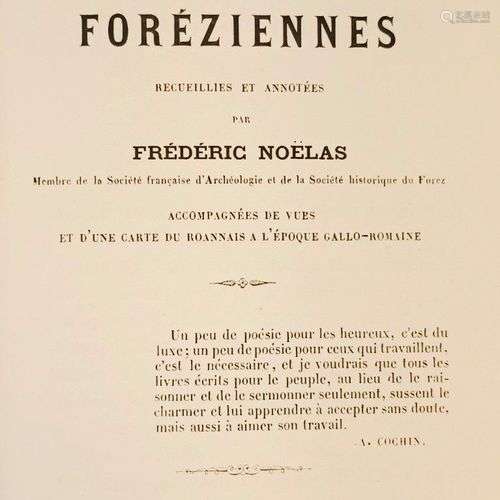 NOËLAS (Docteur Frédéric). Légendes et traditions forézienne...