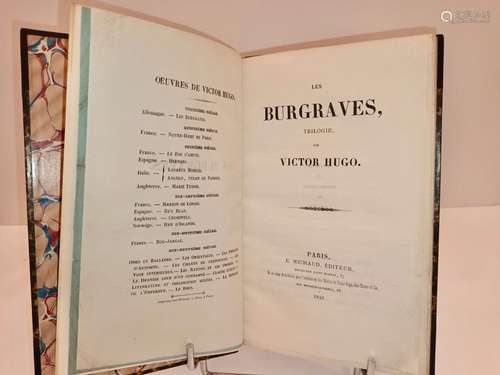 HUGO (Victor) Les Burgraves. Trilogie, par Victor Hugo. Pari...