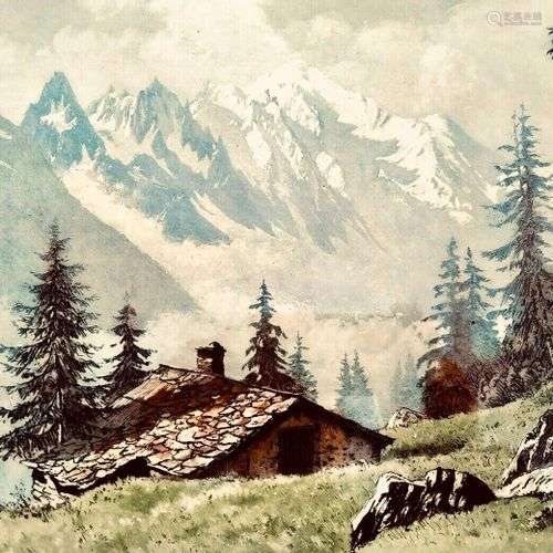 DREVET (Joanny). Ferme du Chenavy (Mont Blanc). Becc. 164. e...