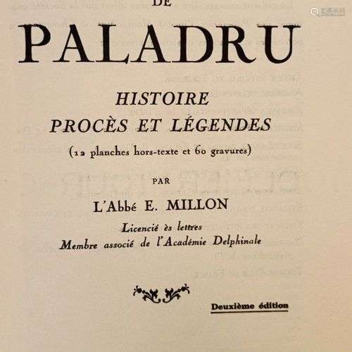 MILLON (L'Abbé E.). Le Lac de Paladru (1). Histoire Procès e...