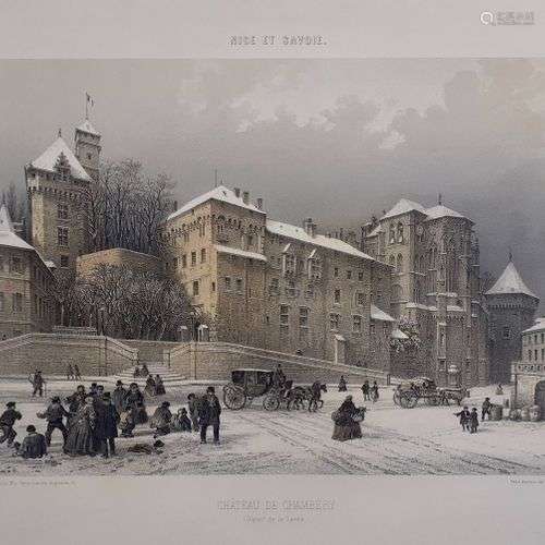 BENOIST (Felix). Le Château de Chambéry sous la neige. Epreu...