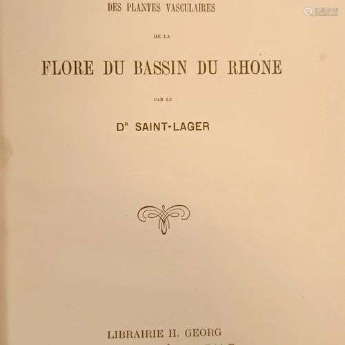 SAINT-LAGER (Dr.) Catalogue des plantes vasculaires de la Fl...