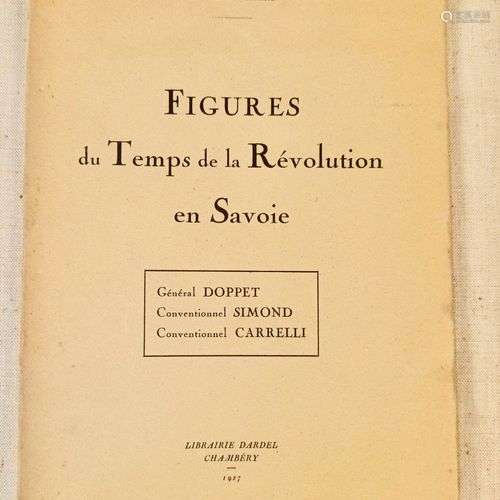 VERMALE (François). Figures du Temps de la Révolution en Sav...