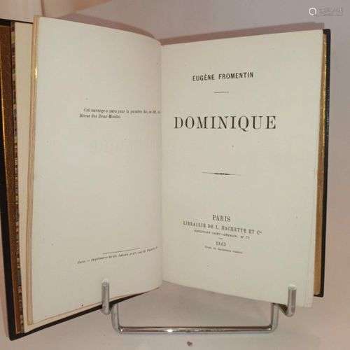 FROMENTIN (Eugène) Dominique. Paris, Hachette, 1863.In-8. Re...