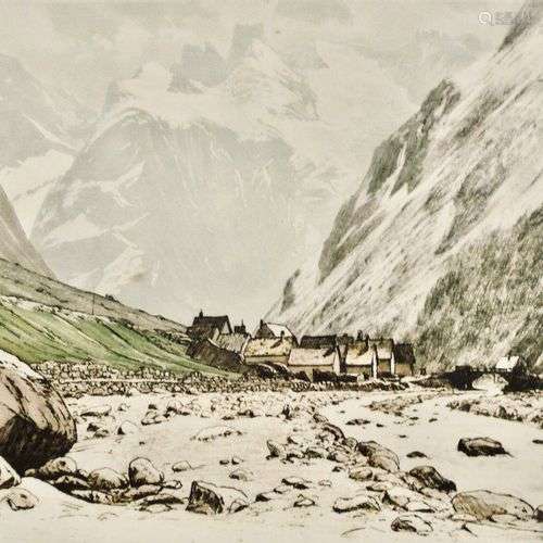 DREVET (Joanny). Les Ecrins et le Hameau des Etages (Vallée ...