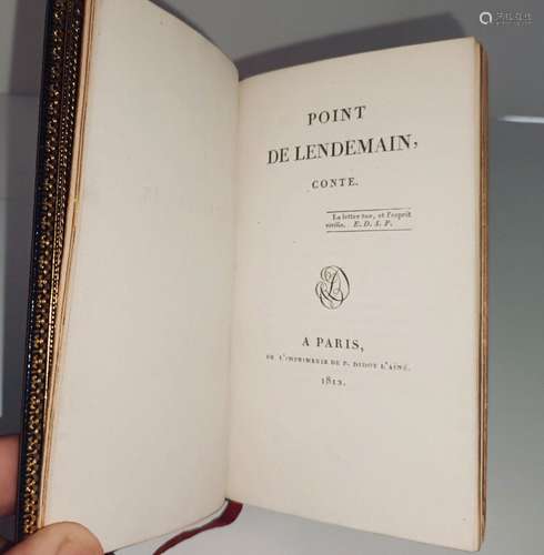 VIVANT-DENON. Point de lendemain. Conte. A Paris, Didot, 181...