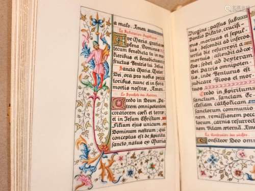 LIVRE D'HEURES.Exceptionnel manuscrit enluminé, intitulé 