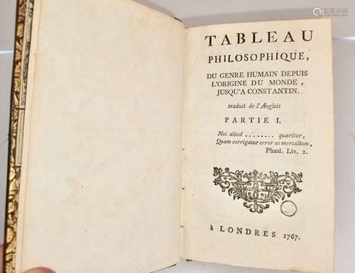 BORDE (Charles) & [VOLTAIRE]. Tableau philosophique du genre...