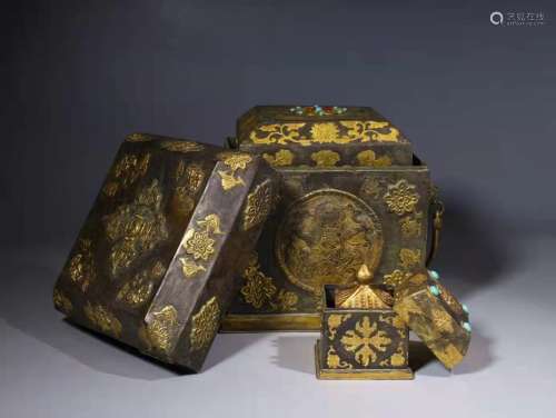 Tang Dynasty - Gilt Relic Box