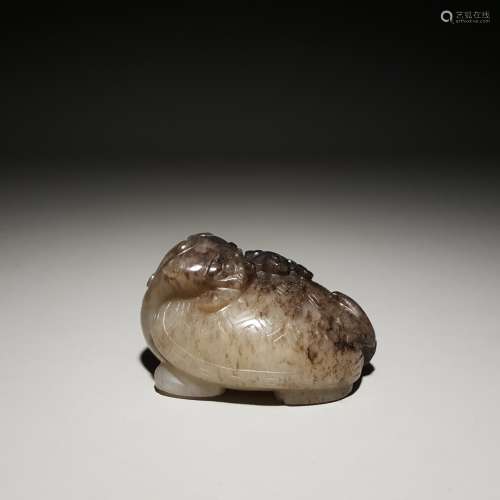 Qing Dynasty -Hetian Jade Dragon Tortoise