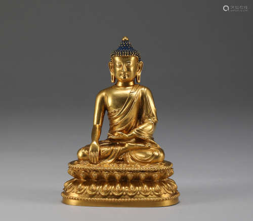 Pure Gold Statue of Shakyamuni