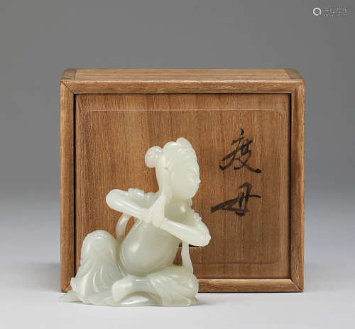 Qing Dynasty - Statue of Hetian Jade Tara