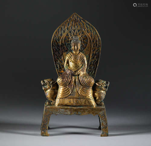 Northern Wei Dynasty - Gilt Bronze Buddha Statue