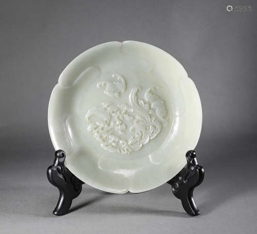 Qing Dynasty - Hetian Jade Plate