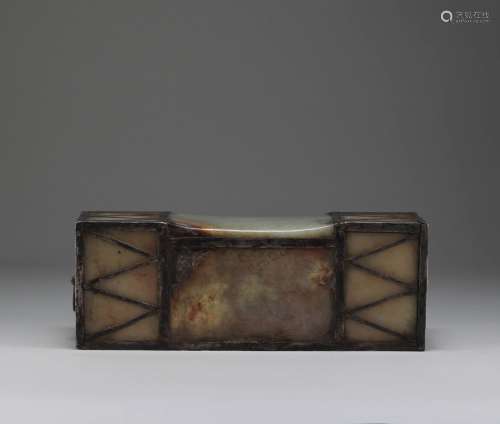 Han Dynasty - Hetian Jade Covered Silver Pillow