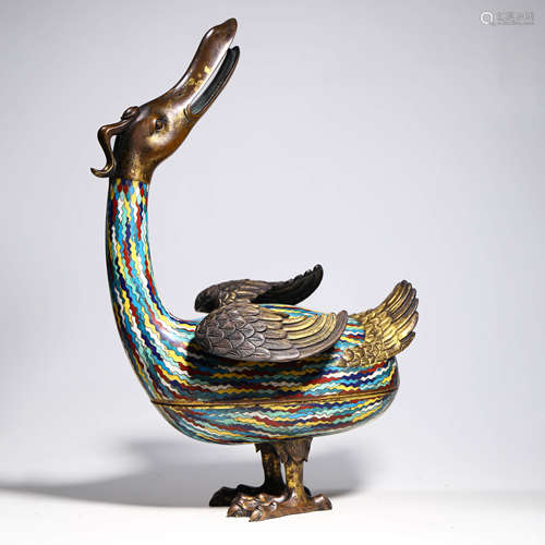 A Cloisonne Enamel Goose Ornament