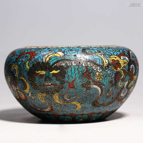 A Cloisonne Enamel Lion&Ball Incense Burner