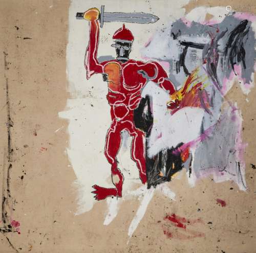 Jean-Michel Basquiat 尚・米榭・巴斯基亞 | Untitled (Red Warrio...