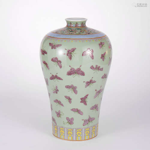 A Celadon Glaze Butterfly Meiping