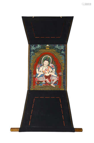 A Thangka Of Four-Armed Avalokitesvara