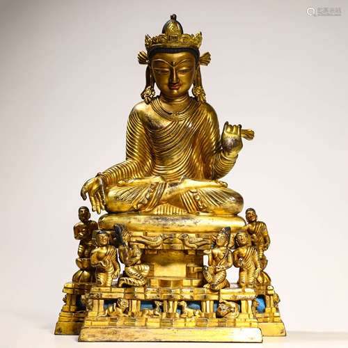 A Gilt Bronze Buddha Statue