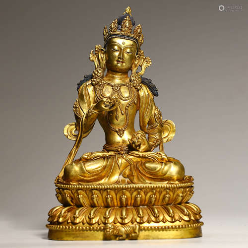 A Gilt Bronze Figure Of Tara