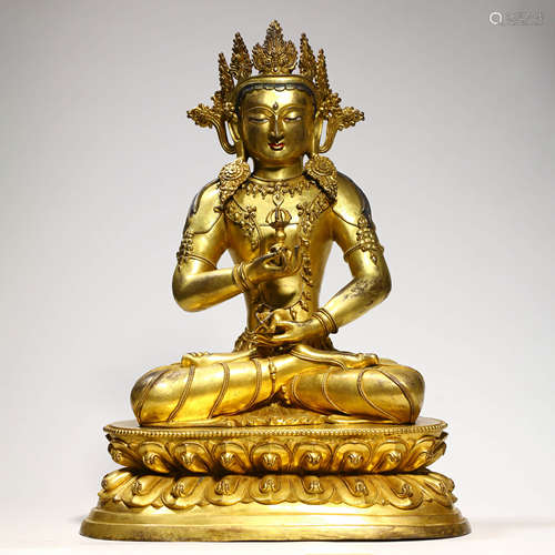 A Gilt Bronze Figure Of Tara