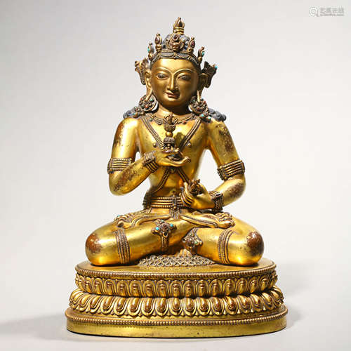 A Gilt Bronze Figure Of Vajrasattva