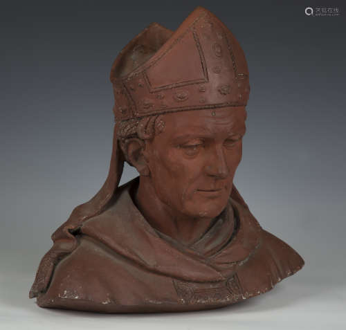 A late 19th/early 20th century Continental terracotta head a...