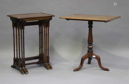 A Victorian mahogany rectangular wine table, height 70cm, wi...