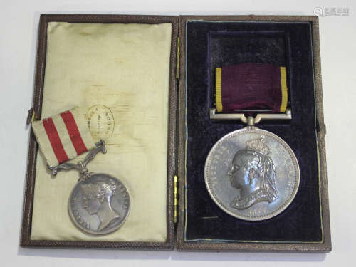An Indian Mutiny Medal, without bar, to 'M.W.Sandys' and a V...
