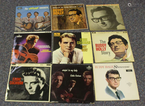 A collection of mainly 1950s and 60s LP records, including e...