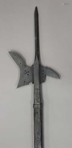 A 16th century style North German halberd with central spike...