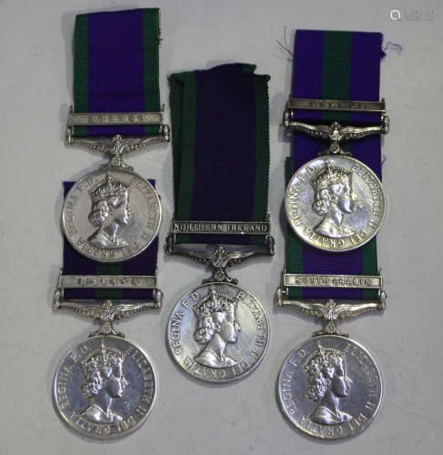 Two General Service Medals, Elizabeth II issue, comprising b...