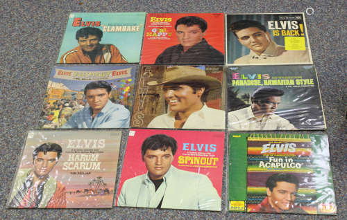 A collection of LP records and singles, including albums by ...