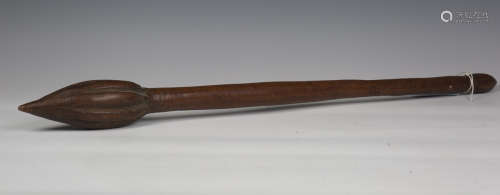 An unusual 19th century Oceanic hardwood war type throwing c...
